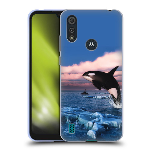 Simone Gatterwe Life In Sea Killer Whales Soft Gel Case for Motorola Moto E6s (2020)