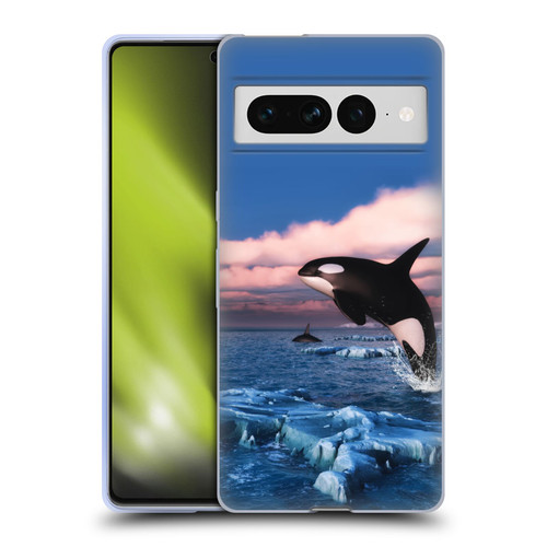 Simone Gatterwe Life In Sea Killer Whales Soft Gel Case for Google Pixel 7 Pro