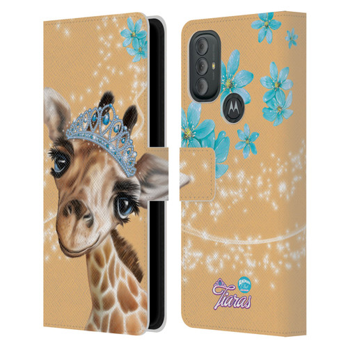 Animal Club International Royal Faces Giraffe Leather Book Wallet Case Cover For Motorola Moto G10 / Moto G20 / Moto G30