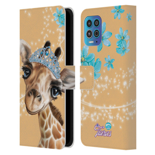 Animal Club International Royal Faces Giraffe Leather Book Wallet Case Cover For Motorola Moto G100