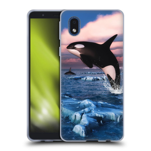 Simone Gatterwe Life In Sea Killer Whales Soft Gel Case for Samsung Galaxy A01 Core (2020)