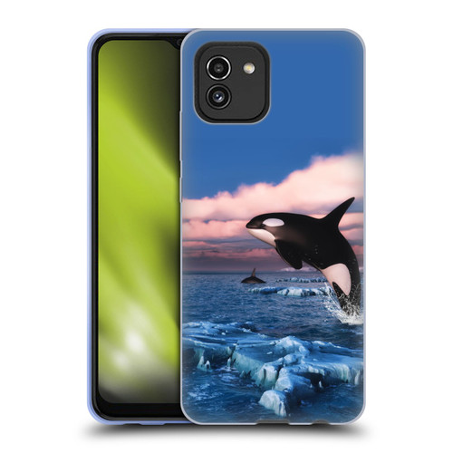 Simone Gatterwe Life In Sea Killer Whales Soft Gel Case for Samsung Galaxy A03 (2021)