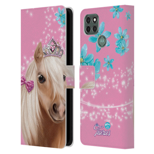 Animal Club International Royal Faces Horse Leather Book Wallet Case Cover For Motorola Moto G9 Power