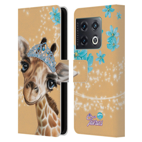 Animal Club International Royal Faces Giraffe Leather Book Wallet Case Cover For OnePlus 10 Pro