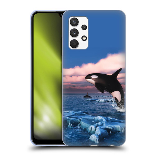 Simone Gatterwe Life In Sea Killer Whales Soft Gel Case for Samsung Galaxy A32 (2021)