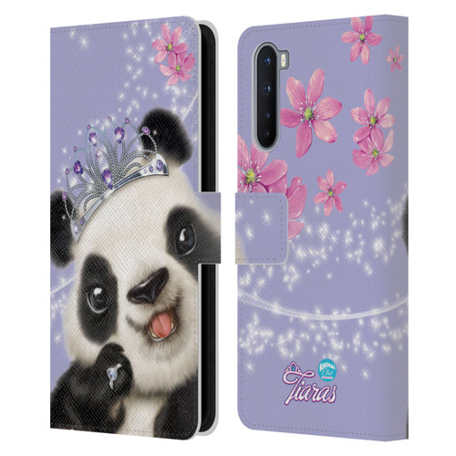 Animal Club International Royal Faces Panda Leather Book Wallet Case Cover For OnePlus Nord 5G