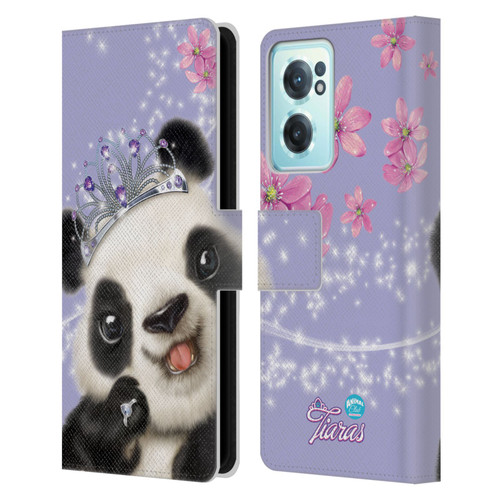 Animal Club International Royal Faces Panda Leather Book Wallet Case Cover For OnePlus Nord CE 2 5G