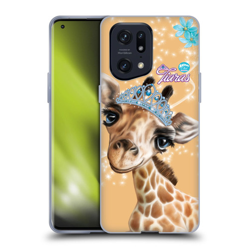 Animal Club International Royal Faces Giraffe Soft Gel Case for OPPO Find X5 Pro