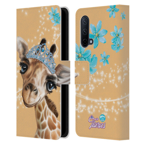 Animal Club International Royal Faces Giraffe Leather Book Wallet Case Cover For OnePlus Nord CE 5G