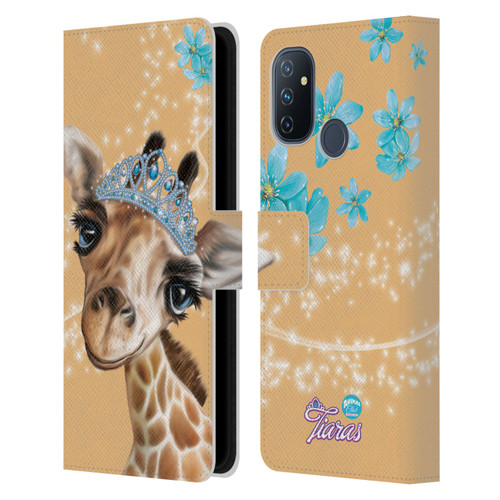 Animal Club International Royal Faces Giraffe Leather Book Wallet Case Cover For OnePlus Nord N100