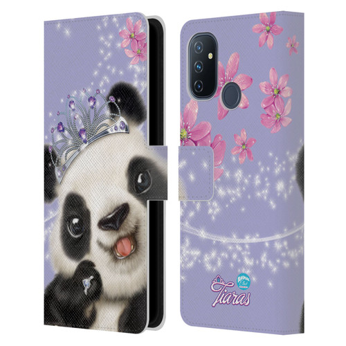 Animal Club International Royal Faces Panda Leather Book Wallet Case Cover For OnePlus Nord N100