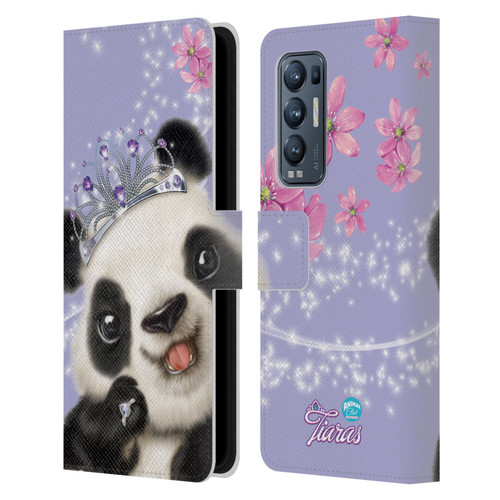 Animal Club International Royal Faces Panda Leather Book Wallet Case Cover For OPPO Find X3 Neo / Reno5 Pro+ 5G