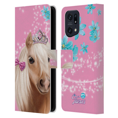 Animal Club International Royal Faces Horse Leather Book Wallet Case Cover For OPPO Find X5