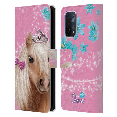 Animal Club International Royal Faces Horse Leather Book Wallet Case Cover For OPPO A54 5G