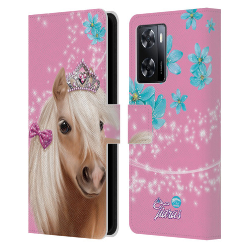 Animal Club International Royal Faces Horse Leather Book Wallet Case Cover For OPPO A57s