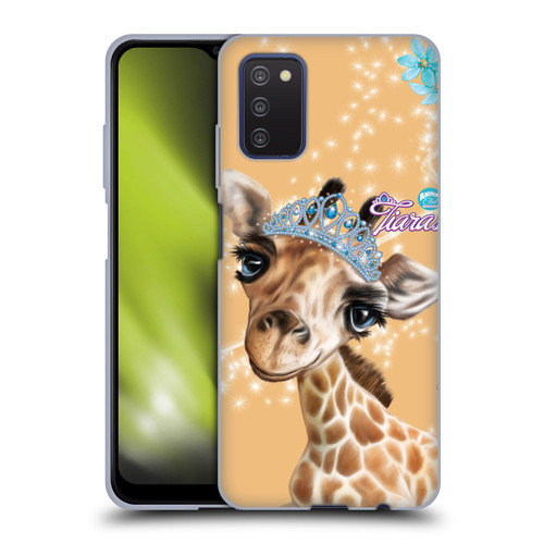 Animal Club International Royal Faces Giraffe Soft Gel Case for Samsung Galaxy A03s (2021)