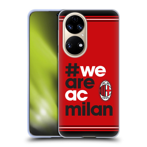 AC Milan Crest Stripes Soft Gel Case for Huawei P50