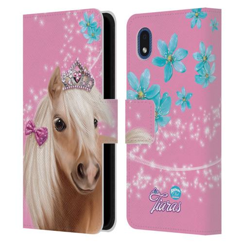 Animal Club International Royal Faces Horse Leather Book Wallet Case Cover For Samsung Galaxy A01 Core (2020)