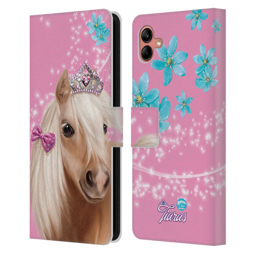 Animal Club International Royal Faces Horse Leather Book Wallet Case Cover For Samsung Galaxy A04 (2022)