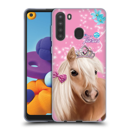 Animal Club International Royal Faces Horse Soft Gel Case for Samsung Galaxy A21 (2020)