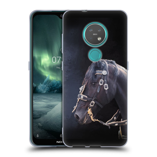 Simone Gatterwe Pegasus And Unicorns Friesian Horse Soft Gel Case for Nokia 6.2 / 7.2