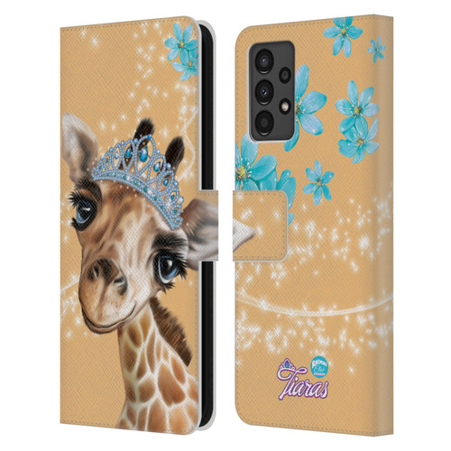 Animal Club International Royal Faces Giraffe Leather Book Wallet Case Cover For Samsung Galaxy A13 (2022)