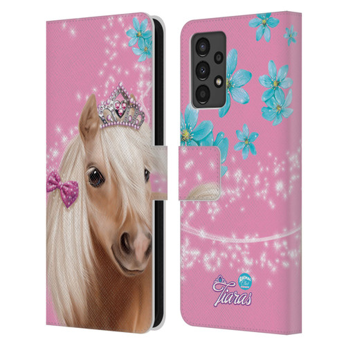 Animal Club International Royal Faces Horse Leather Book Wallet Case Cover For Samsung Galaxy A13 (2022)