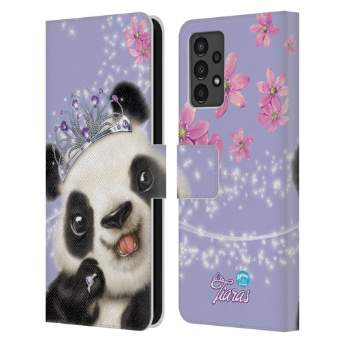 Animal Club International Royal Faces Panda Leather Book Wallet Case Cover For Samsung Galaxy A13 (2022)