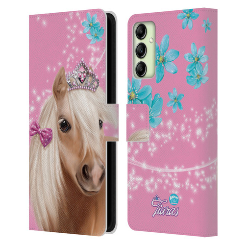 Animal Club International Royal Faces Horse Leather Book Wallet Case Cover For Samsung Galaxy A14 5G