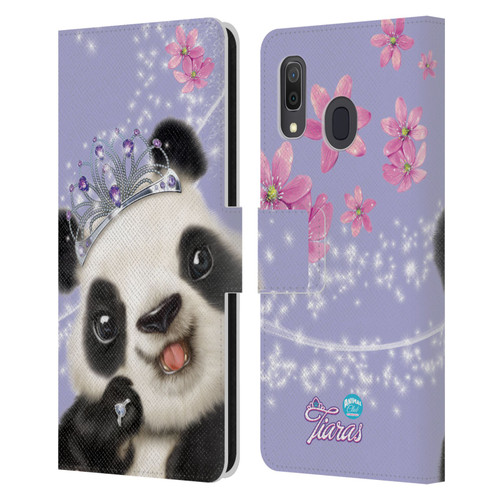 Animal Club International Royal Faces Panda Leather Book Wallet Case Cover For Samsung Galaxy A33 5G (2022)