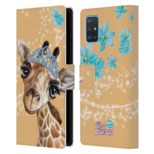 Animal Club International Royal Faces Giraffe Leather Book Wallet Case Cover For Samsung Galaxy A51 (2019)