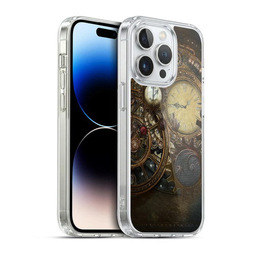 Simone Gatterwe Steampunk Clocks Soft Gel Case for Apple iPhone 13 Pro & MagSafe