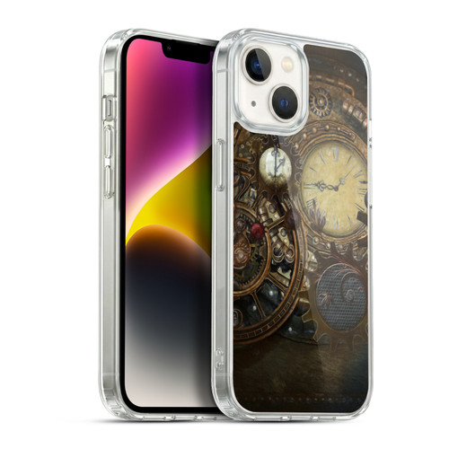 Simone Gatterwe Steampunk Clocks Soft Gel Case for Apple iPhone 14