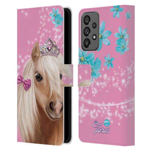 Animal Club International Royal Faces Horse Leather Book Wallet Case Cover For Samsung Galaxy A73 5G (2022)