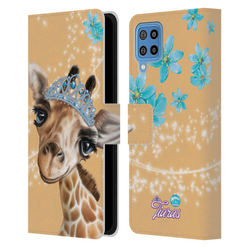 Animal Club International Royal Faces Giraffe Leather Book Wallet Case Cover For Samsung Galaxy F22 (2021)