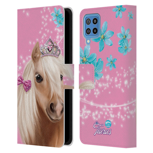 Animal Club International Royal Faces Horse Leather Book Wallet Case Cover For Samsung Galaxy F22 (2021)