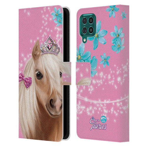 Animal Club International Royal Faces Horse Leather Book Wallet Case Cover For Samsung Galaxy F62 (2021)