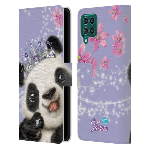 Animal Club International Royal Faces Panda Leather Book Wallet Case Cover For Samsung Galaxy F62 (2021)