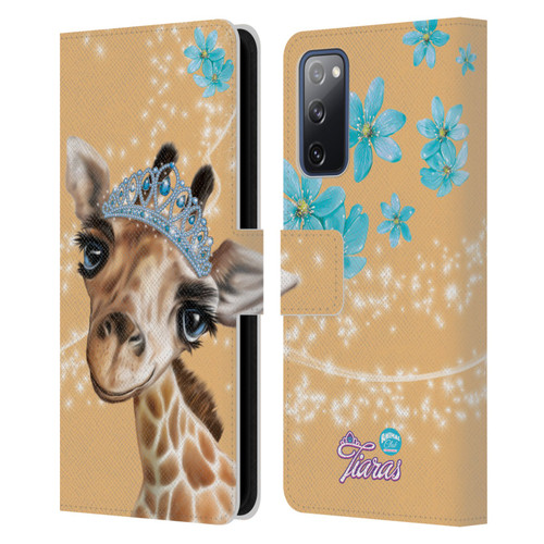 Animal Club International Royal Faces Giraffe Leather Book Wallet Case Cover For Samsung Galaxy S20 FE / 5G