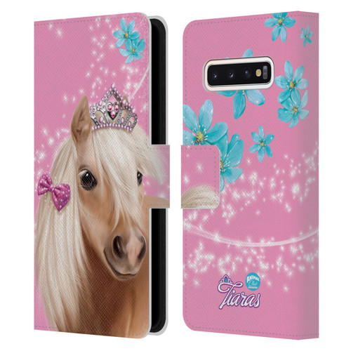 Animal Club International Royal Faces Horse Leather Book Wallet Case Cover For Samsung Galaxy S10