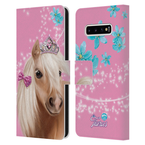 Animal Club International Royal Faces Horse Leather Book Wallet Case Cover For Samsung Galaxy S10+ / S10 Plus