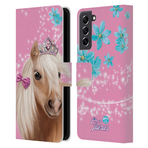 Animal Club International Royal Faces Horse Leather Book Wallet Case Cover For Samsung Galaxy S21 FE 5G