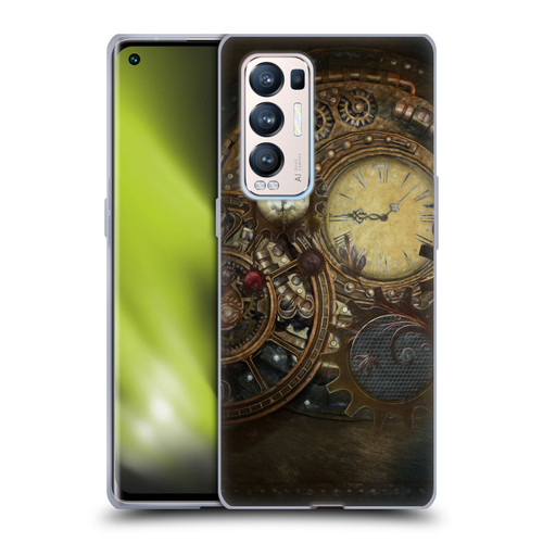 Simone Gatterwe Steampunk Clocks Soft Gel Case for OPPO Find X3 Neo / Reno5 Pro+ 5G
