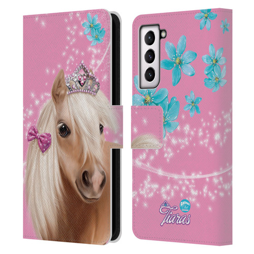 Animal Club International Royal Faces Horse Leather Book Wallet Case Cover For Samsung Galaxy S21 5G