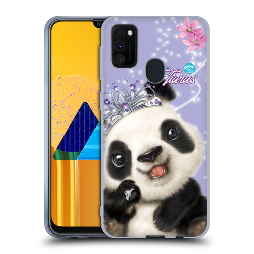 Animal Club International Royal Faces Panda Soft Gel Case for Samsung Galaxy M30s (2019)/M21 (2020)