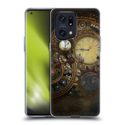 Simone Gatterwe Steampunk Clocks Soft Gel Case for OPPO Find X5 Pro