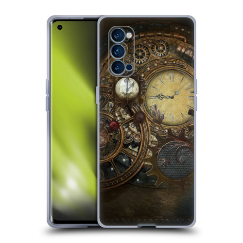 Simone Gatterwe Steampunk Clocks Soft Gel Case for OPPO Reno 4 Pro 5G
