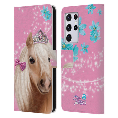 Animal Club International Royal Faces Horse Leather Book Wallet Case Cover For Samsung Galaxy S21 Ultra 5G