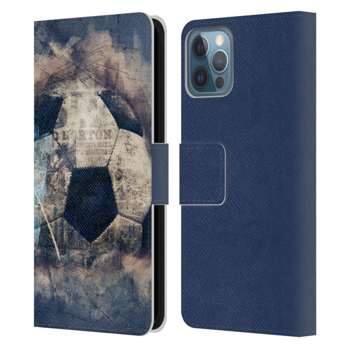 Simone Gatterwe Vintage And Steampunk Grunge Soccer Leather Book Wallet Case Cover For Apple iPhone 12 / iPhone 12 Pro