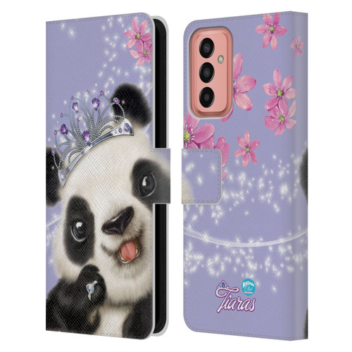 Animal Club International Royal Faces Panda Leather Book Wallet Case Cover For Samsung Galaxy M13 (2022)